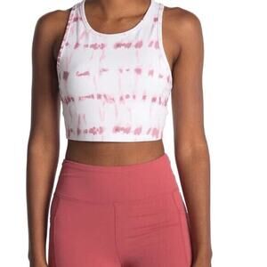 Threads 4 Thought NWT Kady Pink Indigo Stripe Wash Crop Top Size XS